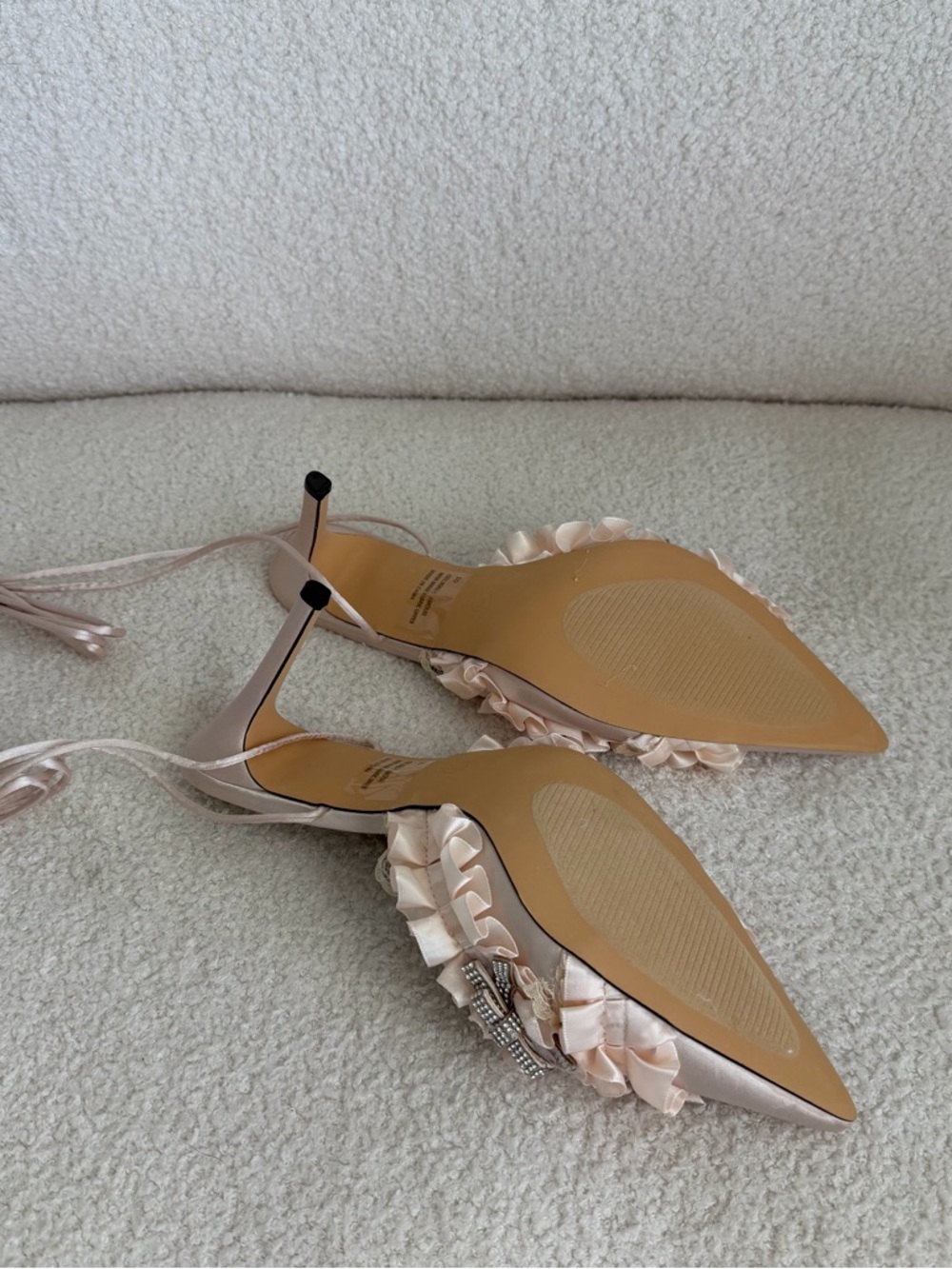 Satin Ruffle Rhinestone Pump - Picture 4 of 5